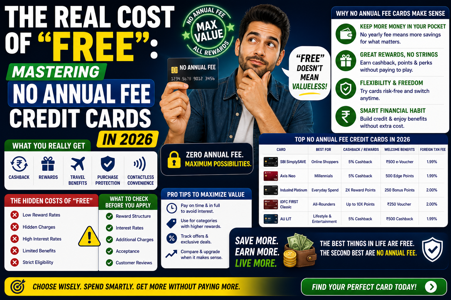 The Real Cost of “Free”: Mastering No Annual Fee Credit Cards in 2026