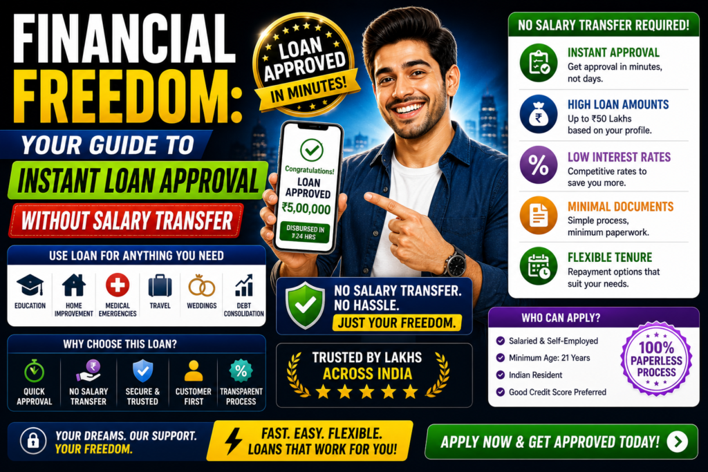 instant loan approval without salary transfer