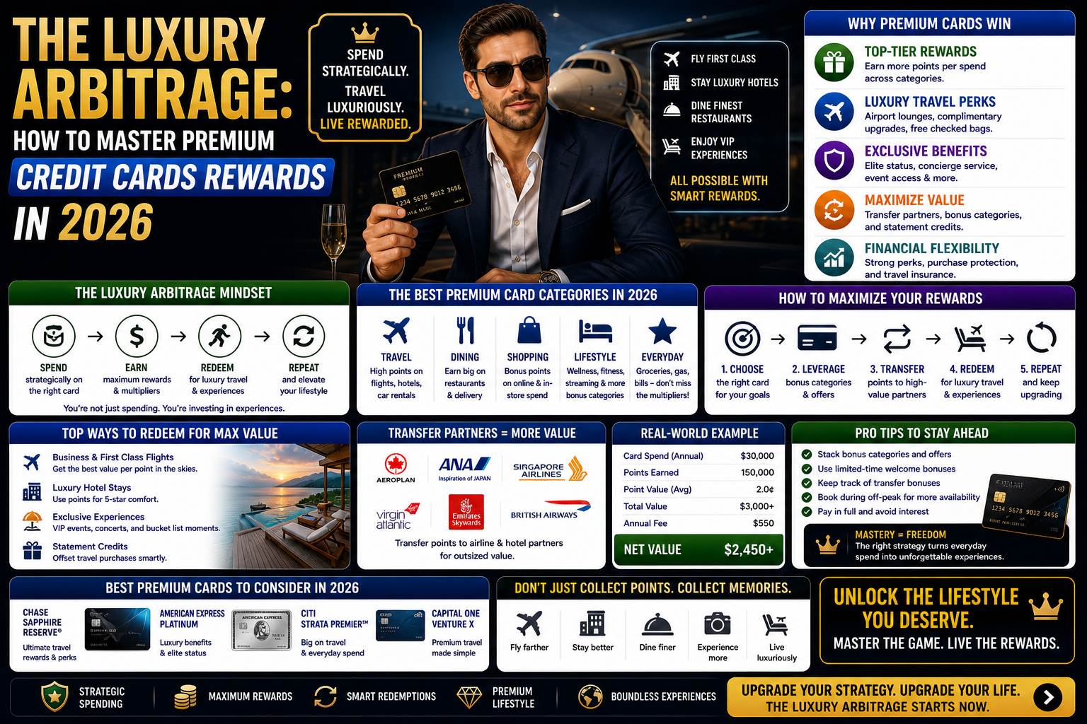 The Luxury Arbitrage: How to Master Premium Credit Cards Rewards in 2026